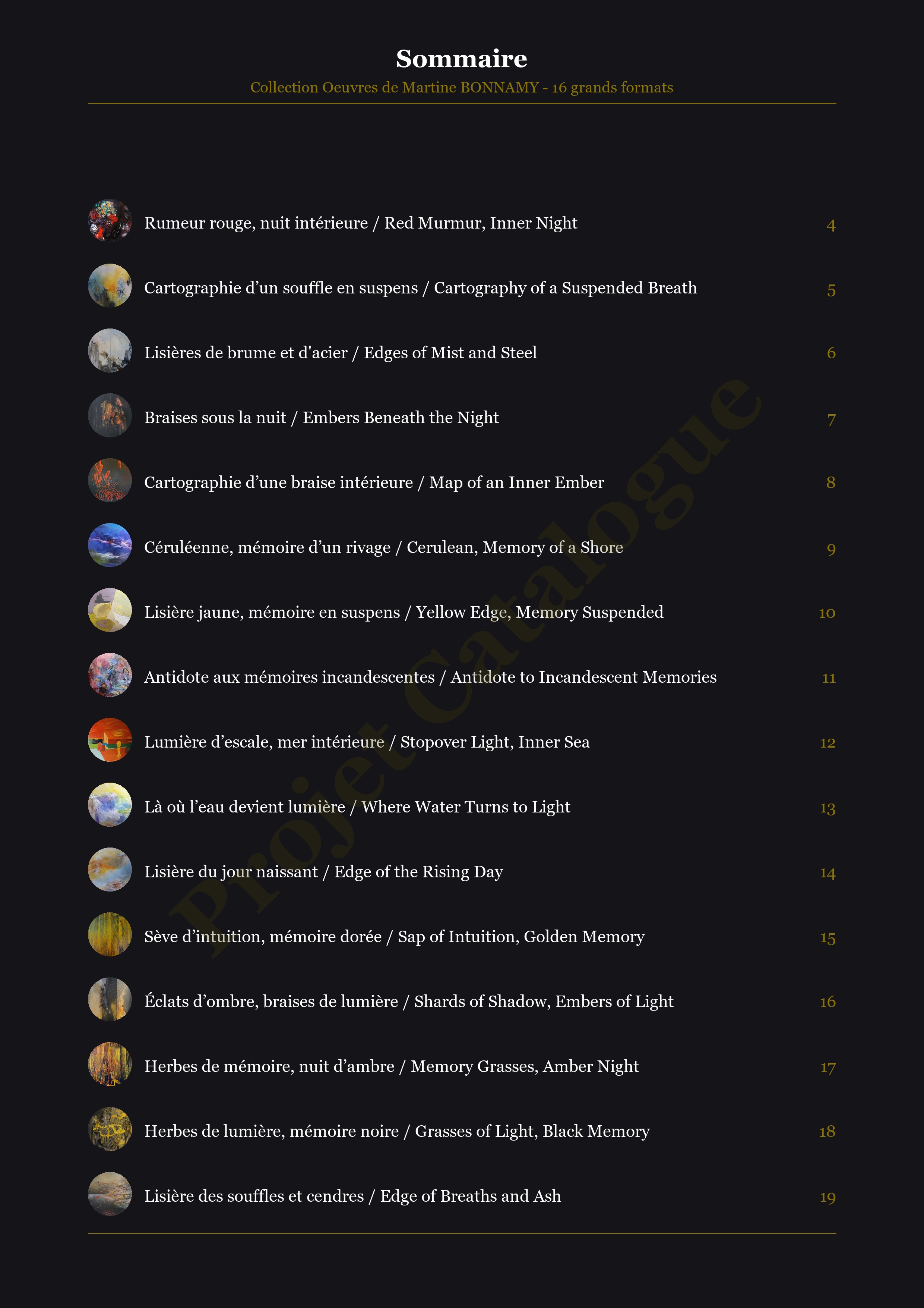 Catalogue num noir sommaire