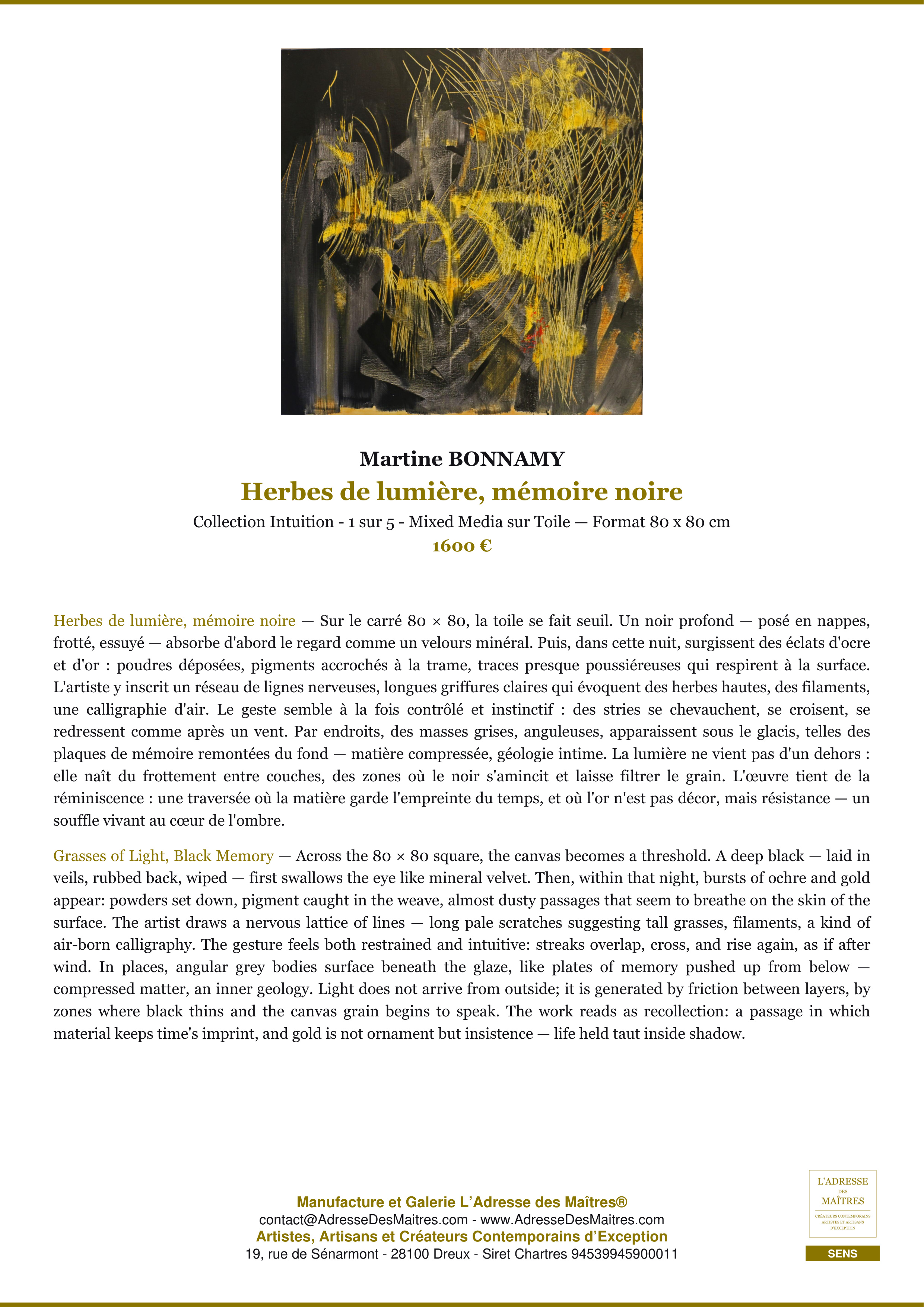 Fiche Premium A4 - Martine BONNAMY